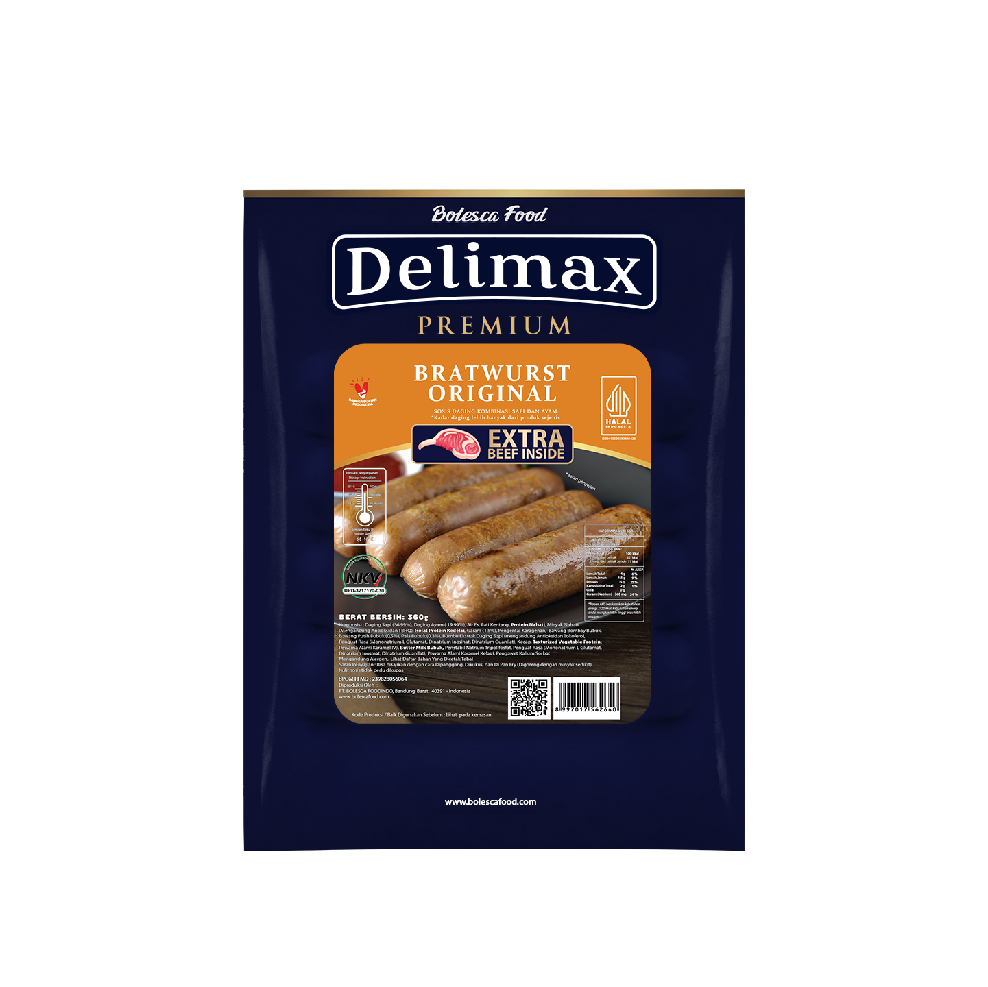 Delimax bratwurst Original
